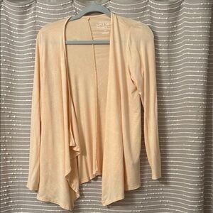 Women's Peach with faded white design soft knit Cardigan Sweater